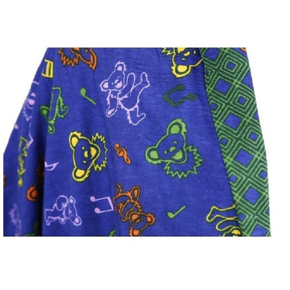 Grateful Dead New Blue Bear Long Scarf Neck Wrap Dancing Bears Music Fashion - Picture 5 of 5